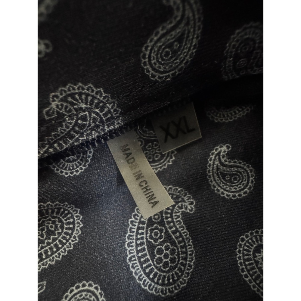 Bugatchi Mens XXL Navy Blue Paisley 8-Way Stretch Long Sleeve Shirt CF9115K60 - Picture 14 of 16